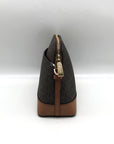 Michael Kors Brown Coated Canvas Large Jet Set Charm Dome