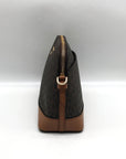 Michael Kors Brown Coated Canvas Large Jet Set Charm Dome