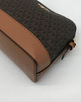 Michael Kors Brown Coated Canvas Large Jet Set Charm Dome