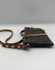 Michael Kors Brown Coated Canvas Monogram Chain Belt Bag