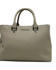 Michael Kors Gray Saffiano Leather Savannah Satchel Bag