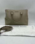 Michael Kors Gray Saffiano Leather Savannah Satchel Bag