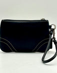 Coach Vintage Black Leatherware Small Zip Wristlet