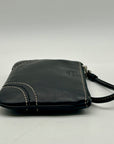 Coach Vintage Black Leatherware Small Zip Wristlet
