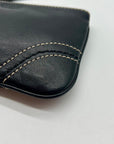 Coach Vintage Black Leatherware Small Zip Wristlet