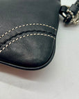 Coach Vintage Black Leatherware Small Zip Wristlet