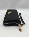 Michael Kors Black Monogram Canvas Jet Set Travel Continental Wallet