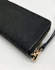 Michael Kors Black Monogram Canvas Jet Set Travel Continental Wallet