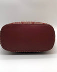 Michael Kors Brick Leather Brooklyn Grommet Feed Crossbody Bag