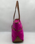 Michael Kors Purple Nylon & Leather Pocket Tote