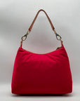 Dooney & Bourke Red Nylon Wayfarer Hobo Bag