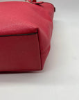 Coach Pink Pebbled Leather Zip Top Tote Bag F57789