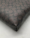 Coach Brown Signature Coated Canvas File Crossbody Bag