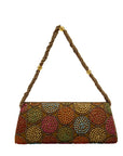 David Jeffery Multi-Colored Bronze Fabric Embellished Convertible Clutch