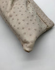 Lauren Merkin Off White Ostrich Leather Clutch