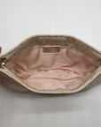 Lauren Merkin Off White Ostrich Leather Clutch