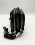 Brighton Brown Wild Tiger Patent Leather Brazos Crossbody