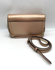 Kate Spade Rose Gold Pebbled Leather Knott Flap Crossbody Bag