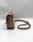 Kate Spade Rose Gold Pebbled Leather Knott Flap Crossbody Bag
