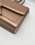 Kate Spade Rose Gold Pebbled Leather Knott Flap Crossbody Bag