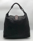 Giorgio Armani Dark Brown Leather Hobo Bag