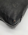 Giorgio Armani Dark Brown Leather Hobo Bag