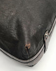 Giorgio Armani Dark Brown Leather Hobo Bag