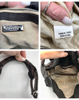 Giorgio Armani Dark Brown Leather Hobo Bag