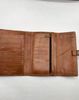 Patricia Nash Brown Leather Map Print Tote And Wallet