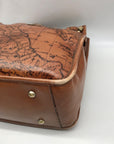 Patricia Nash Brown Leather Map Print Tote And Wallet