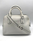 Michael Kors White Saffiano Leather Studded Satchel