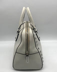 Michael Kors White Saffiano Leather Studded Satchel