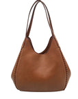 Style & Co Tortoise Shell Whip-Stitch Soft 4-Poster Tote
