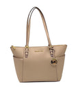 Michael Kors Soft Pink Leather Charlotte East West Top Zip Tote bag
