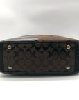 Coach Brown Signature Patchwork Canvas Satchel J8F69