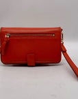 Tory Burch Orange Leather Britten Smartphone Wristlet