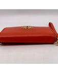 Tory Burch Orange Leather Britten Smartphone Wristlet