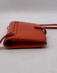 Tory Burch Orange Leather Britten Smartphone Wristlet