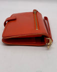 Tory Burch Orange Leather Britten Smartphone Wristlet