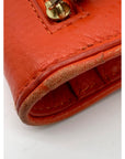 Tory Burch Orange Leather Britten Smartphone Wristlet