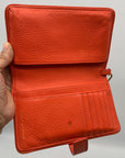 Tory Burch Orange Leather Britten Smartphone Wristlet