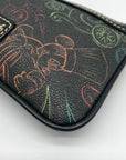 Dooney & Bourke Black Coated Canvas Disney Chef Mickey Cuisine Wristlet