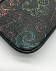 Dooney & Bourke Black Coated Canvas Disney Chef Mickey Cuisine Wristlet
