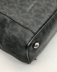 Michael Kors Black Signature Monogram Coated Canvas Tote Bag