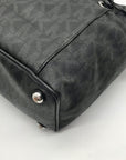 Michael Kors Black Signature Monogram Coated Canvas Tote Bag