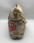 Coach Beige Jacquard Daisy Poppy Hobo Crossbody Bag F20781