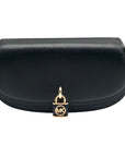 Michael Kors Black Leather Small Mila Sling Messenger Bag