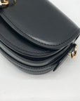 Michael Kors Black Leather Small Mila Sling Messenger Bag