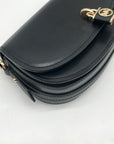 Michael Kors Black Leather Small Mila Sling Messenger Bag