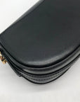 Michael Kors Black Leather Small Mila Sling Messenger Bag
